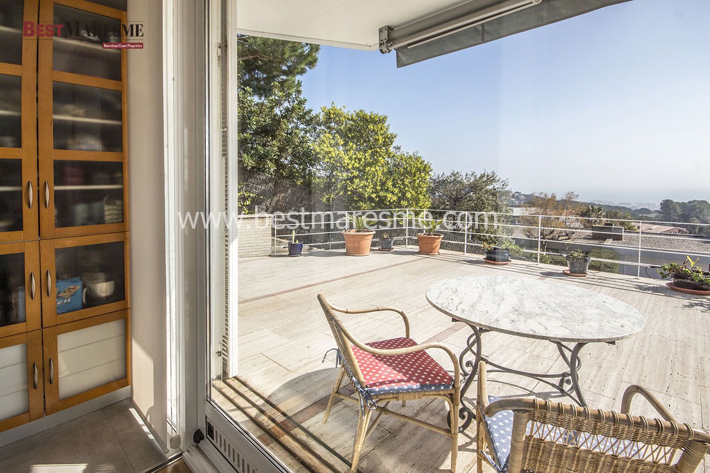 Terraza con vistas al mar