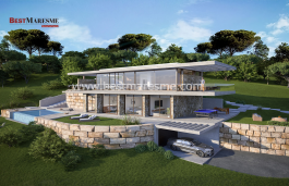 Projet de logement design sur un terrain de 2 180 m2 et des vues spectaculaires à 360º.